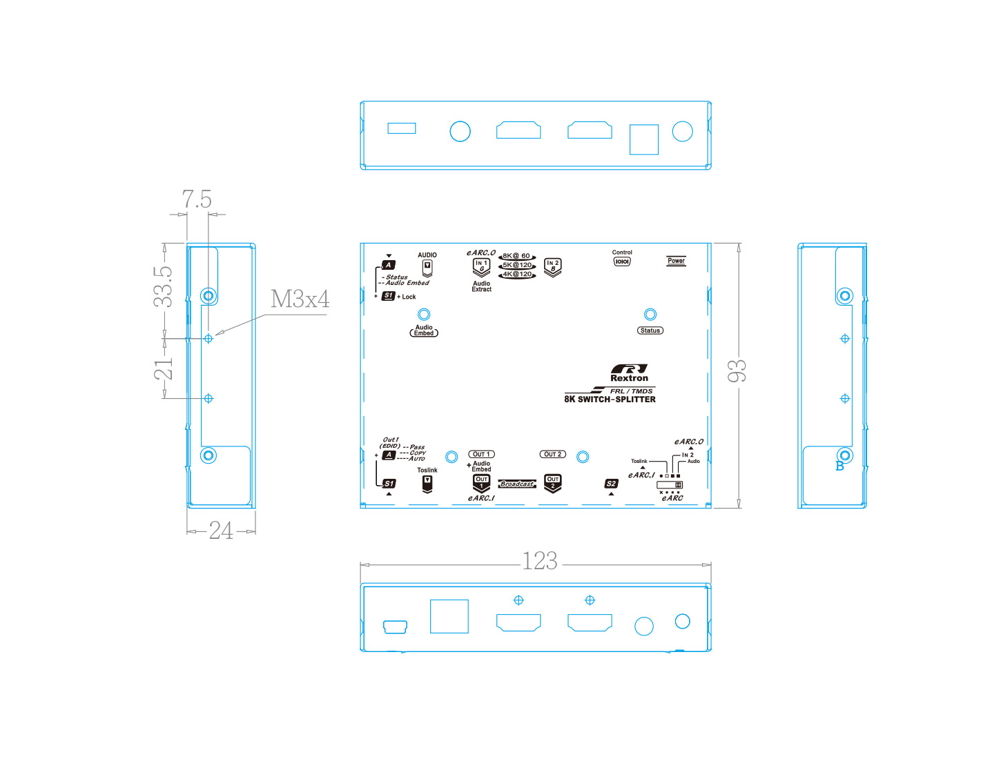 8K/5K HDMI eARC Switch Splitter  8K/5K HDMI eARC Switch Splitter